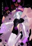  1other androgynous aqua_eyes aqua_hair black_footwear catfood collared_shirt colored_skin crystal_hair full_body gem gem_uniform_(houseki_no_kuni) giant_hand glowing highres houseki_no_kuni looking_at_viewer necktie other_focus parted_bangs phosphophyllite puffy_short_sleeves puffy_sleeves shirt shoes short_hair short_jumpsuit short_sleeves shorts white_skin 