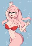  amy_rose anthro big_breasts breasts bubble clothing female hair hi_res huge_breasts legwear long_hair pink_body sega solo sonic_the_hedgehog sonic_the_hedgehog_(series) thick_thighs thigh_highs wide_hips zhadart 