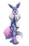  animal_genitalia ankle_tuft anthro asian_clothing balls bead_necklace big_balls blush blush_lines clothing colored_sclera crossed_legs east_asian_clothing eevee eeveelution flaming_ears flaming_fur fully_sheathed generation_1_pokemon genitals ghost hands_together head_tuft hi_res izanami_(eevee) japanese_clothing kimono kimono_only leg_tuft male multicolored_ears nintendo oversized_sleeves peachmayflower pokemon pokemon_(species) sheath sleeves_past_fingers sleeves_past_wrists smile smirk solo spirit tail_beads talisman tuft two_tone_ears two_tone_tail 