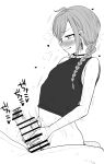  absurdres blush braid frottage genderswap genderswap_(otm) handjob highres kaiman_garupan male_focus masturbation monochrome nijisanji otoko_no_ko penis penis_size_difference ryuushen single_braid virtual_youtuber 