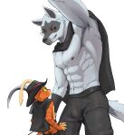  absurd_res anthro baicha death_(puss_in_boots) dreamworks hi_res male male/male muscular puss_in_boots_(dreamworks) puss_in_boots_the_last_wish size_difference 