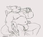  alcohol anthro beer belly beverage bottle briefs bulge butt chair chubby_male cigar clothing container dragon drinking furniture horn lawn_chair male muscular muscular_anthro muscular_male navel overweight overweight_anthro overweight_male papyreit pecs sitting solo swimwear tail teeth underwear 