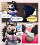  animal_crossing anthro blush clothed clothing dialogue eulipotyphlan gynomorph hedgehog hi_res humanoid intersex male mammal nintendo revhearts sable_able speech_bubble 