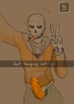  &lt;3 animated_skeleton blush bodily_fluids bone bottomwear cigarette cigarette_in_mouth clothed clothing english_text erection genital_fluids genitals gesture hi_res hoodie looking_at_viewer male object_in_mouth open_bottomwear open_clothing open_pants pants papyrus_(underswap) papyrus_(undertale) penis penis_through_fly poking_out precum precum_bead selfie skeleton solo text theyaois_(artist) tongue tongue_out topwear undead undertale undertale_(series) v_sign 