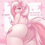  animated anthro anus asetsotory butt female friendship_is_magic genitals hasbro looking_at_viewer looking_back loveslove my_little_pony presenting presenting_anus presenting_pussy pussy solo tail 