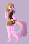  anthro armwear big_tail butt canid canine canis clothing collar dawrk dawrklawst ears_down girly goo_creature hi_res jackal legwear looking_back male mammal open_mouth panties pivoted_ears purple_slime raised_arm rear_view slightly_chubby slime solo solo_focus tail thigh_highs underwear worried_look 