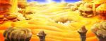  artist_request blue_sky commentary day desert english_commentary fushigi_no_dungeon game_cg horizon no_humans official_art outdoors pokemon pokemon_(game) pokemon_mystery_dungeon quicksand rock sand sandfall scenery sky third-party_source wide_shot yellow_theme 