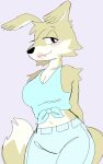  anthro blinky_bill_(series) breasts canid canine canis clothed clothing daisy_dingo digital_media_(artwork) dingo female fur hi_res lipstick makeup mammal puppkittyfan1 simple_background smile solo 