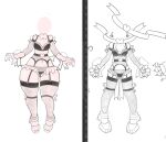  anthro digital_media_(artwork) digitigrade furry kiit0s magical_girl_outfit thick_thighs weight_gain 
