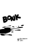  blood bodily_fluids bonk_(sound_effect) comic doujinshi english_text hi_res jarv_(artist) monochrome not_furry offscreen_character offscreen_death simple_background sound_effects takodachi text twitter_handle white_background zero_pictured 