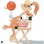  2022 anthro barefoot basketball blonde_hair blue_eyes bottomwear clothing countershade_feet countershading feet female fur gloves hair handwear lagomorph leporid lola_bunny looney_tunes mammal pink_bottomwear pink_clothing pink_shorts rabbit shadow shirt shorts simple_background smile smiling_at_viewer solo space_jam space_jam:_a_new_legacy tan_body tan_fur tank_top topwear tracy_mark_lee warner_brothers white_background white_clothing white_gloves white_handwear white_shirt white_tank_top white_topwear 