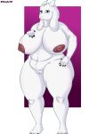  aloy27 anthro areola belly big_breasts big_butt boss_monster bovid breasts butt caprine chubby_female female genitals hand_on_breast hand_on_hip hi_res huge_breasts huge_butt mammal nipples nude pussy slightly_chubby solo thick_thighs toriel undertale undertale_(series) 