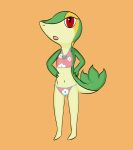  anthro clothed clothing female female/female generation_5_pokemon hi_res humanoid nintendo pokemon pokemon_(species) reptile riverxa scalie snake snivy solo swimwear 
