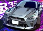  absurdres artist_name car haduki_neko headlight highres motor_vehicle nissan nissan_gt-r no_humans original solo spoiler_(automobile) sports_car vehicle_focus vehicle_name 