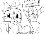  abdominal_bulge big_penis bodily_fluids crying cute_fangs fangs female genitals hooves horn lego looking_at_genitalia looking_at_penis looking_down meringue_(pixiv) monochrome open_mouth penetration penis pupils raised_leg small_pupils solo tail tears teeth the_lego_movie unikitty vaginal vaginal_penetration worried worried_face worried_look 