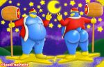  absurd_res anthro anus avian big_butt bird butt chubby_male duo hi_res king_dedede kirby_(series) male male/male nintendo seedtheplant_(artist) solo 