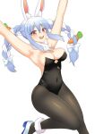  &lt;3 &lt;3_eyes accessory animal_humanoid big_breasts big_butt blue_hair bow_ribbon breasts bunny_costume butt carrot cleavage clothed clothing costume female food hair hair_accessory hair_bow hair_ribbon hi_res hololive humanoid lagomorph lagomorph_humanoid leporid_humanoid mammal mammal_humanoid navel open_mouth orange_eyes pigtails plant puffywaffles rabbit_humanoid ribbons side_boob simple_background smile solo suspended_in_midair teeth thick_thighs usada_pekora vegetable virtual_youtuber wide_hips 