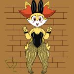  anthro bunny_costume canid canine clothing costume female fennekin fox generation_6_pokemon hi_res mammal nintendo nsfwlittleguy pokemon pokemon_(species) solo 