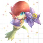  1other blue_eyes digimon digimon_(creature) floramon full_body highres looking_at_viewer monster nagoshi no_humans petals solo tail 