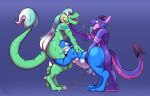  3_toes after_kiss alfa_quinto_(artist) alfa_quinto_(character) amphibian anal anal_penetration anthro anthro_on_anthro anthro_penetrated anthro_penetrating anthro_penetrating_anthro arkael_(includefireio) balls big_butt blue_body blue_markings blue_scales blue_skin bodily_fluids butt chikiot claws cum cum_in_mouth cum_inside dragon fangs feet fellatio foreskin frog genital_fluids genitals green_body green_scales green_skin green_tongue group group_sex hair hi_res horn horn_markings humanoid_genitalia humanoid_penis looking_pleasured male male/male markings multicolored_body multicolored_hair nipples oral oral_penetration penetration penile penile_penetration penis purple_body purple_eyes red_eyes saliva saliva_on_tongue saliva_string scales sex spitroast tail tail_tuft teeth threesome toes tongue trio tuft yellow_sclera 