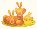  :&lt; black_eyes closed_eyes closed_mouth commentary_request grass highres no_humans open_mouth outstretched_arms pokemon pokemon_(creature) sentret solid_oval_eyes tisanntisyou u_u white_background 