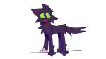  16:9 alpha_channel awkward awkward_smile black_body black_fur black_tail black_tuft bright_colors burneraccount9382 catkid0228 felid feline female female/female feral fluffy fluffy_ears fluffy_tail fur green_eyes hi_res hindpaw hollyleaf_(warriors) mammal paws pink_mouth psychic_energy psychic_powers red_inner_ear redraw round_eyes solo tail warriors_(cats) whiskers white_paw widescreen wild_cat 