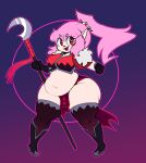  belly big_breasts big_butt breasts butt elise_(mysterydad) fangs fantasy female hair hi_res huge_butt huge_thighs humanoid humanoid_pointy_ears mysterydad navel open_mouth overweight overweight_female overweight_humanoid pink_hair red_eyes smile solo staff standing teeth thick_thighs vampire wide_hips 