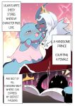  absol absurd_res bow_ribbon clothing comic crown dress duo female feral generation_2_pokemon generation_3_pokemon headgear hi_res interspecies loreking male male/female nintendo pokemon pokemon_(species) pokephilia quagsire text text_box 