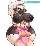  &lt;3 2023 anthro areola belly big_areola big_breasts black_areola black_body black_eyes black_nipples blush bovid breasts caprine dark_body dark_skin deerling duo embarrassed eye_contact fan_character female female/female fluffy fluffy_hair fur generation_5_pokemon generation_8_pokemon genitals grabbing_head hair hand_on_head happy hi_res horizontal_pupils huge_breasts huge_hips huge_thighs looking_at_another looking_down looking_up mammal mintyspirit nintendo nipples no_sclera nude open_mouth pink_body pink_fur pink_hair pokemon pokemon_(species) puffy_hair pupils pussy sheep shy slightly_chubby smile thick_thighs watermark white_hair wool_(fur) wool_hair wooloo yellow_areola yellow_nipples yellow_sclera 