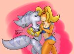  activision anthro bandicoot clothing coco_bandicoot coldbrew crash_bandicoot_(series) duo female female/female hi_res humanoid kissing lombax mammal marsupial ratchet_and_clank rivet_(ratchet_and_clank) sony_corporation sony_interactive_entertainment underwear 