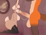  2023 animated anthro anthro_on_anthro anthro_penetrated anthro_penetrating anthro_penetrating_anthro balls big_balls big_penis breasts butt canid canine duo fellatio female female_penetrated fox genitals huge_penis lagomorph leporid male male/female male_penetrating male_penetrating_female mammal marilyn_(quotefox) nipples oral penetration penile penis penis_in_mouth quotefox rabbit sex tail 