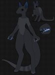  absurd_res ambiguous_gender anthro bared_teeth black_body black_fur black_sclera colored_teeth crouching fur hi_res intersex itssunee ket_sinex long_legs long_tail model_sheet multicolored_body multicolored_fur nude pawpads paws sinex solo stick tail teeth teeth_visible tongue two_tone_body two_tone_fur 