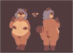  2023 anthro anus areola balls belly big_areola big_balls big_belly big_breasts big_butt biped breasts brown_body brown_fur brown_nose brown_skin butt canid canine chubby_anthro chubby_belly chubby_female color_swatch colored digital_drawing_(artwork) digital_media_(artwork) elderly_anthro elderly_female eyelashes eyes_closed facial_markings female flat_colors fur genitals grannybase grey_hair hair hands_behind_back happy head_markings hi_res huge_balls huge_hips huge_thighs hyper hyper_balls hyper_genitalia japanese junko_gamou_(grannybase) looking_at_viewer looking_back malafox mammal markings mask_(marking) model_sheet multicolored_body multicolored_fur multicolored_skin multicolored_tail navel nipples nude old open_mouth overweight overweight_anthro overweight_female plump_labia puffy_anus pussy raccoon_dog saggy_pussy shaved_pussy simple_background smile solo standing tail tanuki thick_thighs wide_hips 