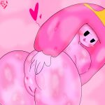  adventure_time anus areola big_breasts big_butt bodily_fluids breasts butt cartoon_network female female/female genitals hi_res humanoid nipples not_furry nsfwed22 nude pink_body presenting presenting_hindquarters princess_bubblegum pussy solo sweat sweatdrop thick_thighs tongue tongue_out toony 
