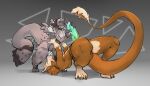  2023 andr0ch anthro beak digitigrade dragon duo fellatio fur furred_dragon genitals licking male male/male nude oral penile penis penis_lick reed_(andr0ch) sex tongue tongue_out 