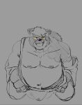  anthro asian_clothing belly bodily_fluids canid canine clothing coyotebbbusted east_asian_clothing fundoshi genital_fluids gyobu japanese_clothing lifewonders male mammal mature_male navel nipples open_mouth overweight precum precum_through_clothing raccoon_dog scar solo tanuki tattoo tokyo_afterschool_summoners tongue tongue_out underwear wet wet_clothing 