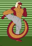  absurd_res asian_mythology bottomwear bruce_(disambiguation) bruce_(tmnt) bulge clothing dragon east_asian_mythology eastern_dragon feet hi_res kick male muscular mythology nashperosa pants paws teenage_mutant_ninja_turtles 