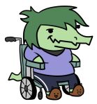  alligator alligatorid alpha_channel anthro chibi clothed clothing crocodilian female hair i_wani_hug_that_gator nrool olivia_(iwhtg) reptile scalie simple_background sitting slippers solo tail transparent_background wheelchair 