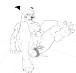  absurd_res anthro anus breasts claws fangs fart feces feet female generation_1_pokemon genitals greyscale hi_res hindpaw monochrome nintendo nude open_mouth pawpads paws pikachu pokemon pokemon_(species) pussy raised_leg scat simple_background sketch soles solo spread_legs spreading tail teeth toes zeromittens 