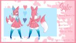  absurd_res anthro blue_clothing blue_heels blue_legwear blue_shirt blue_thigh_highs blue_topwear bottomwear clothing eeveelution english_text female generation_6_pokemon hair hi_res jacket legwear model_sheet nintendo pink_bottomwear pink_clothing pink_hair pink_jacket pink_skirt pink_topwear pokemon pokemon_(species) shirt skirt sylv_(sylv_ink) sylveon text thigh_highs topwear ttv_fuwaxfuwa 