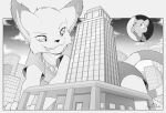  anthro bandai_namco bodily_fluids border bottomwear breasts building city cityscape cleavage clothed clothing cloud digimon digimon_(species) digital_drawing_(artwork) digital_media_(artwork) duo fangs female fur gatomon generation_1_pokemon greyscale larger_anthro larger_female legendary_pokemon licking licking_lips licking_own_lips macro male mew_(pokemon) monochrome myu_(s2-freak) nintendo outside pokemon pokemon_(species) s2-freak shirt shorts size_difference sky skyscraper smaller_anthro smaller_male sweat sweatdrop tayl_(s2-freak) teeth tongue tongue_out topwear watermark window worried 