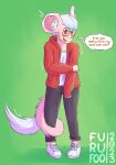  chinchilla chinchillid clothing eyewear furufoo glasses hi_res hoodie human kemono mammal rodent tail topwear 