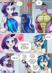  &lt;3 anthro anthro_on_anthro anthrofied big_breasts breast_play breast_suck breasts comic dialogue dragon english_text equid equine eyewear female female/female friendship_is_magic genitals group hasbro hi_res horn male mammal masturbation minuette_(mlp) my_little_pony nipples nude penile penile_masturbation penis pia-sama profanity rarity_(mlp) spike_(mlp) sucking sunglasses text unicorn vinyl_scratch_(mlp) voyeur 