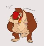 anthro anthro_penetrating anthro_penetrating_human ape bodily_fluids brown_body brown_fur brown_hair carrying carrying_another carrying_partner clothing cum cum_in_ass cum_inside cum_on_chest cum_on_face cum_while_penetrated donkey_kong_(character) donkey_kong_(series) duo ejaculation english_text facial_hair fur genital_fluids gorilla hair haplorhine hat headgear headwear holding_partner human human_on_anthro human_penetrated interspecies johnarthur0 kissing larger_anthro larger_male male male/male mammal mario mario_bros musclegut muscular muscular_anthro muscular_male mustache nintendo nipples nude orgasm pecs penetration primate romantic romantic_couple sex simultaneous_orgasms size_difference smaller_human smaller_male smaller_penetrated stand_and_carry_position standing standing_sex text 