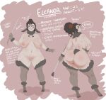  anthro big_butt bovid butt caprine clothing dialogue dominatrix dreamy_pride eleanor_(dreamy_pride) english_text female genitals hi_res huge_butt legwear looking_at_viewer looking_back looking_back_at_viewer mammal pussy sheep solo text thigh_highs 