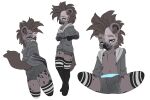  anthro bottomwear clothing erection girly hi_res hyena male mammal shorts sketchingerrror_(artist) solo 