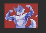  anonymous_artist anthro blue_body blue_fur fur low_res male muscular solo 