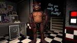  16:9 3d_(artwork) absurd_res animatronic anthro bear belly blue_eyes blush bow_tie briefs brown_body bulge clothing dialogue digital_media_(artwork) drawing english_text five_nights_at_freddy&#039;s freddy_(fnaf) hat headgear headwear hi_res looking_at_viewer machine male mammal microphone navel nipples nsg_editor open_mouth overweight overweight_male pecs plushie robot scottgames solo source_filmmaker speedo swimwear text top_hat underwear widescreen 