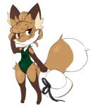  anthro averi_(fiddleafox) brown_body brown_eyes brown_fur canid canine clothing dipstick_tail female female_anthro fiddleafox fox fur gloves_(marking) green_clothing hair hat headgear headwear mammal markings solo tail tail_markings white_body white_fur 