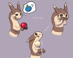  absurd_res ambiguous_gender furret generation_2_pokemon hi_res nintendo oran_berry pokeball pokemon pokemon_(species) pokemon_berry sarek_aran_desian sequence simple_background swallowing 